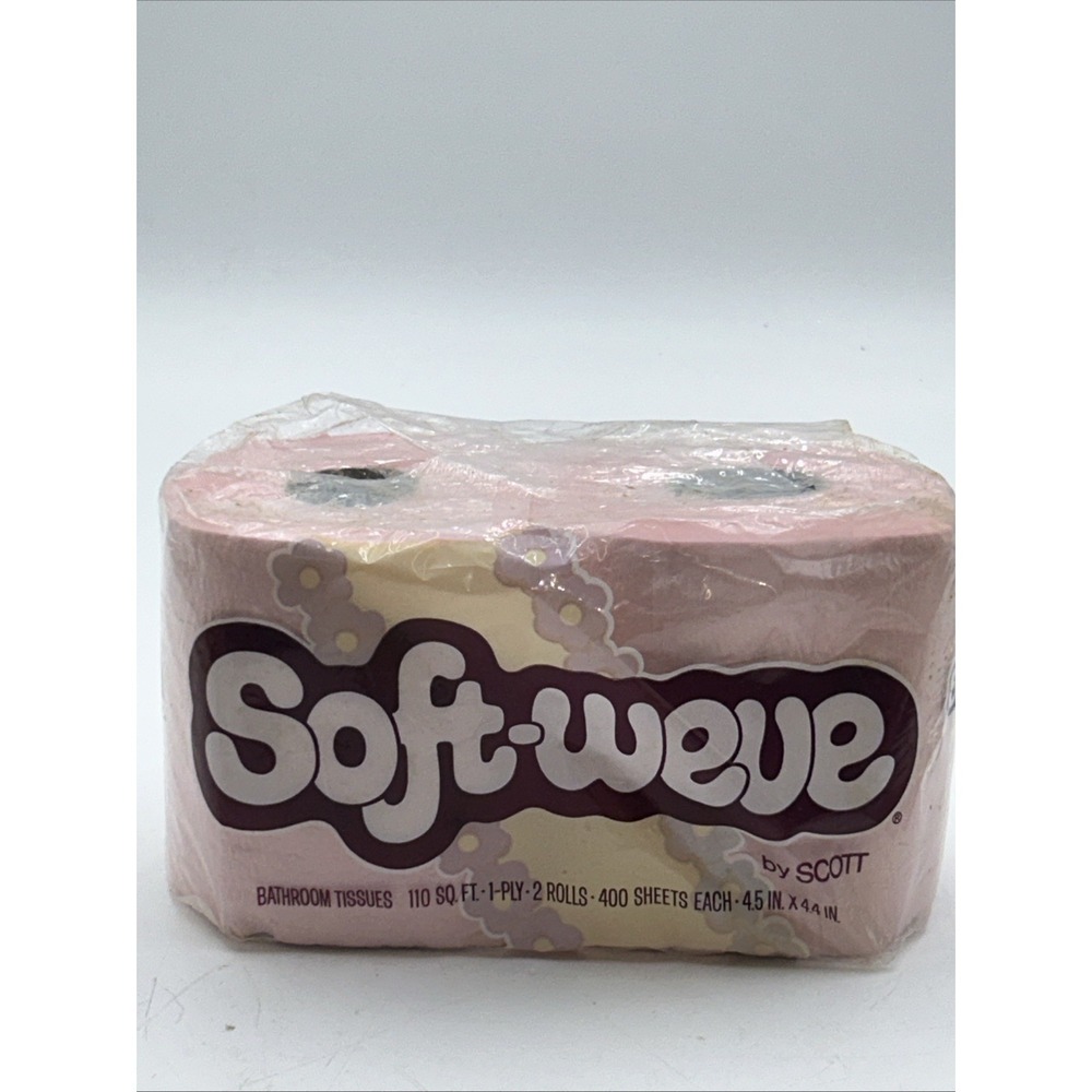 Vintage Scott Toilet Paper Soft-Weve Pink Pastel 1980 Original Package TV Prop
